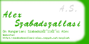 alex szabadszallasi business card